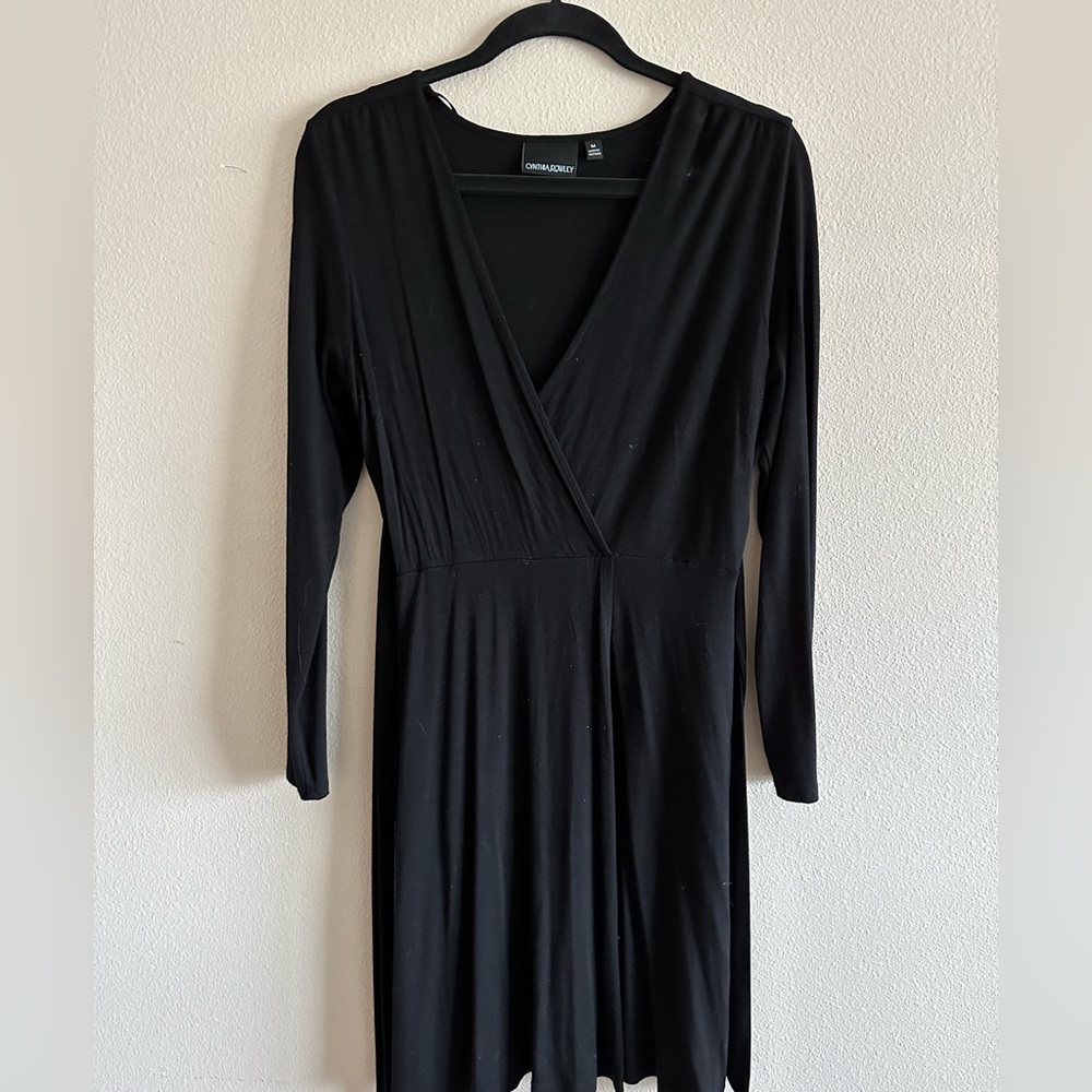 Cynthia Rowley black wrap dress, M